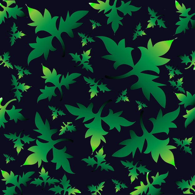 leaves seamless patterns background vector