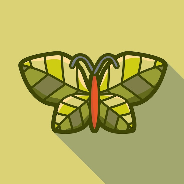 Vector leaves shaped into a butterfly