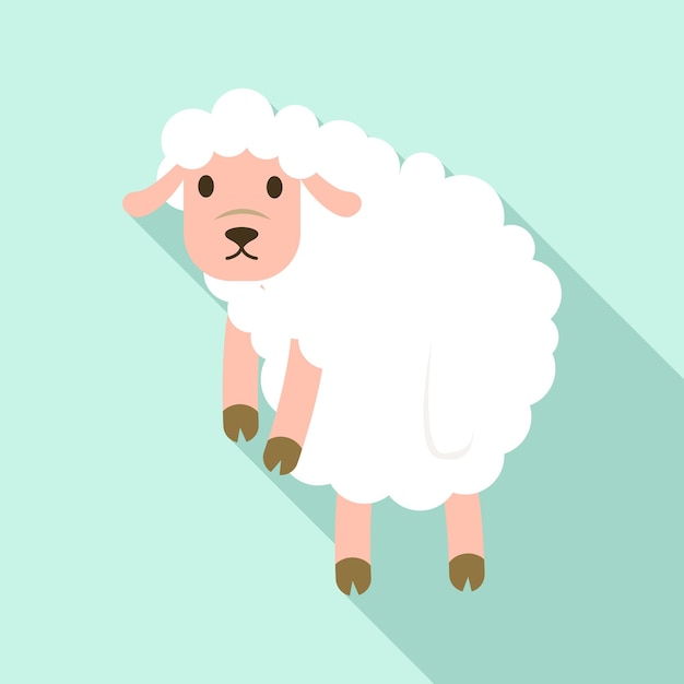 Leaving sad sheep icon Flat illustration of leaving sad sheep vector icon for web design