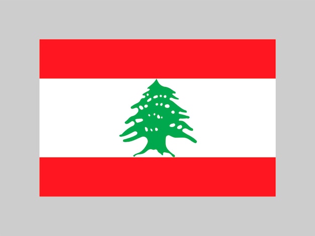 Vector lebanon flag official colors and proportion vector illustration