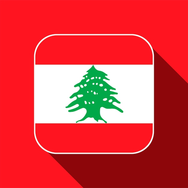 lebanon flag official colors vector illustration