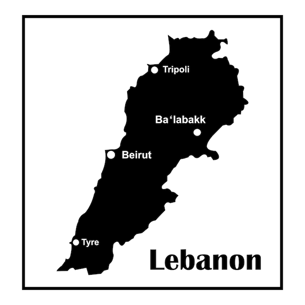 Lebanon map icon vector illustration symbol design