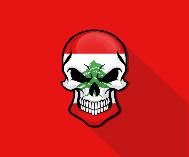 Lebanon Skull Pride Flag Icon