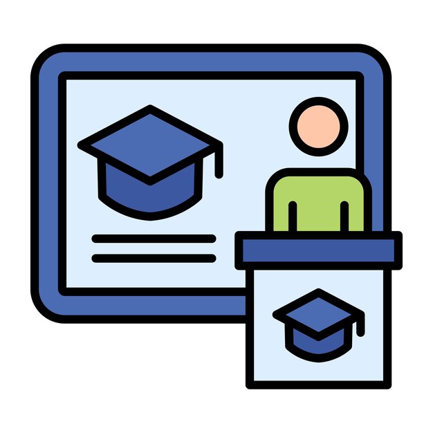 lecture flat illustration