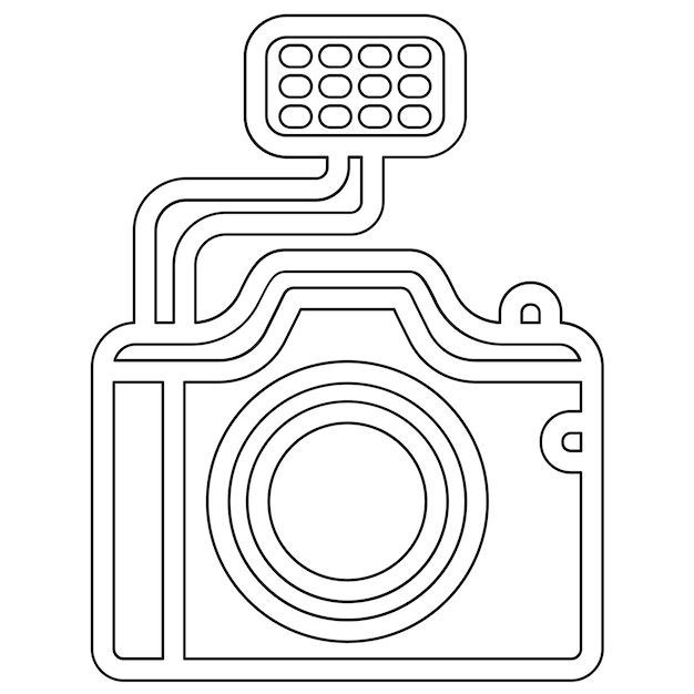 Vector led camera vector icoontje illustratie van photography icoonset
