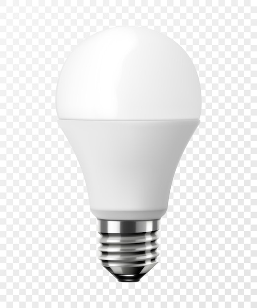 LED-lichtemitterende diode energiebesparende gloeilamp zuinige gloeilamp geïsoleerd op doorzichtige achtergrond 3D-vector realistische illustratie Ontwerp met energiebesparing en ecologische thema's