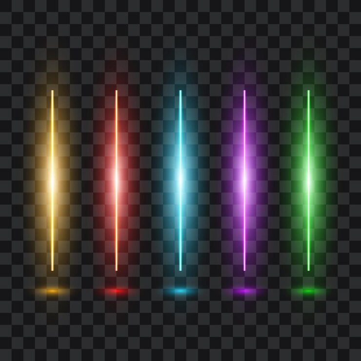 Vector led neon lights vector illustration