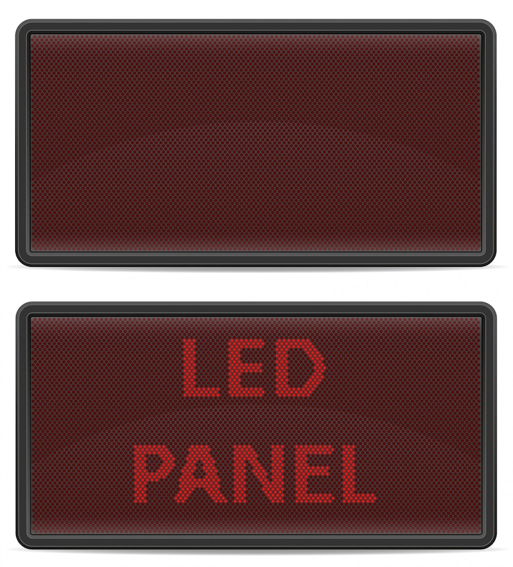 Vector led panel digital scoreboard.