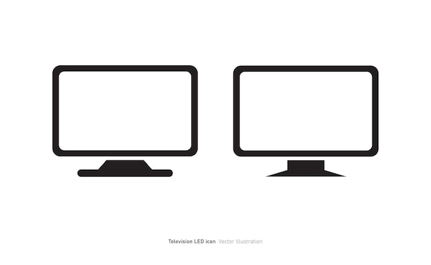 LED-televisie-icone platte ontwerp vector illustratie