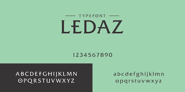 Ledaz alfabet lettertype vintage aangepaste typografie