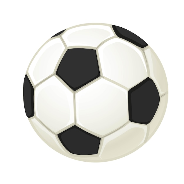 Lederen voetbal bal vector tekening geïsoleerd op een witte achtergrond