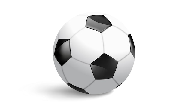 Lederen voetbal vectorillustratie geïsoleerd op een witte achtergrond EPS 10 Realistische afbeelding