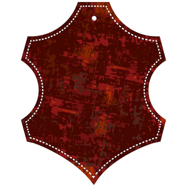 Lederwaren symbool bruine patch