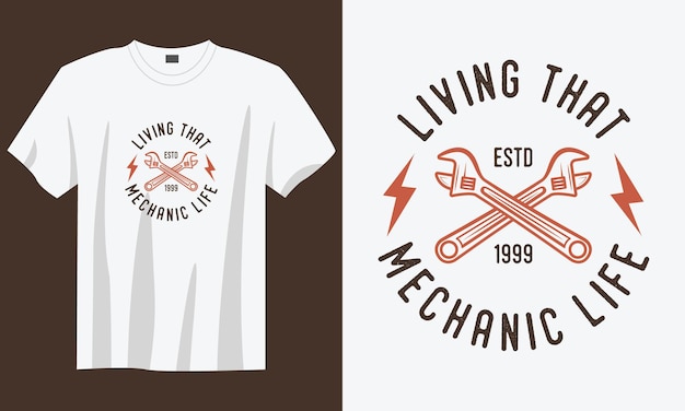 Leef dat mechanische leven t-shirtontwerp