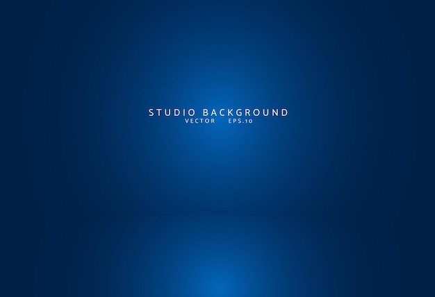 Leeg blauwe studio kamer achtergrond licht interieur met copyspace voor uw creatieve project Vector illustratie EPS 10