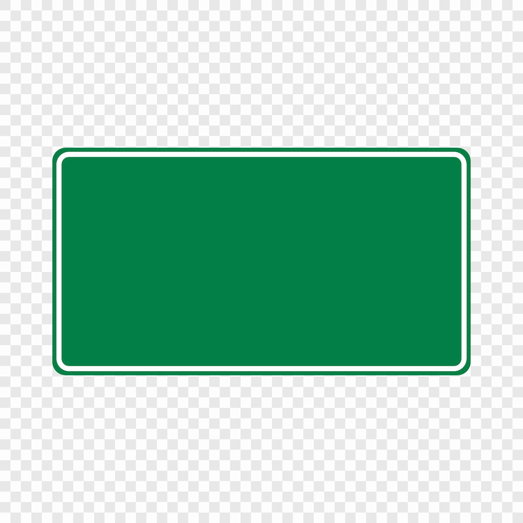 Leeg groen verkeersverkeersteken