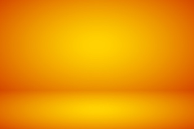 Leeg oranje studio abstracte achtergrond met spotlight effect product showcase achtergrond