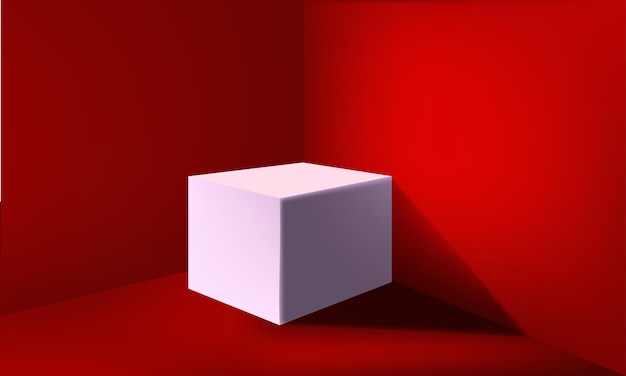 Leeg ruimte kamerhoek met zonlicht vector realistische illustratie van huis interieur perspectief
