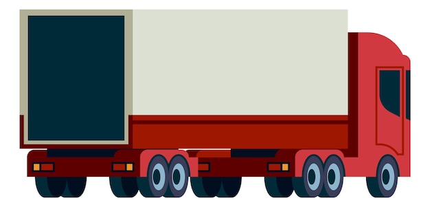 Vector leeg vrachtwagenpictogram vrachtwagen achteraanzicht