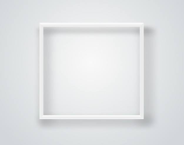 Leeg wit frame op een muur.