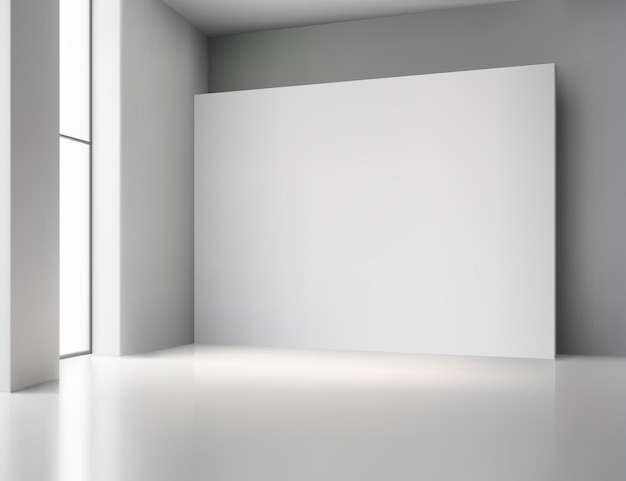Leeg witte studio kamer met blanco tafel podium