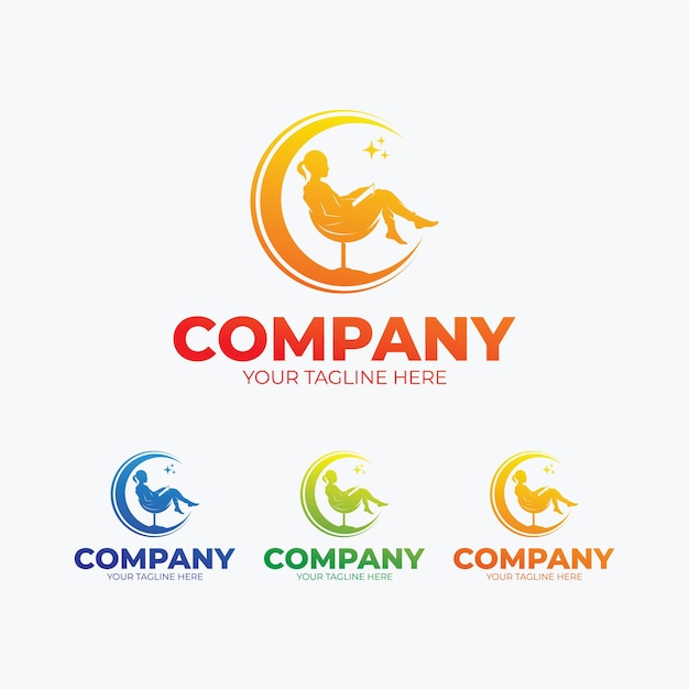 Leesboek logo ontwerpsjabloon