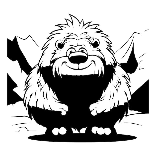 Vector leeuw in zwart-wit vector illustratie voor tatoeage of t-shirt ontwerp