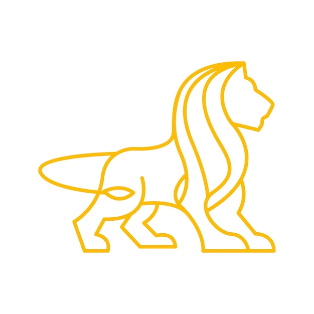 Leeuw logo ontwerp Leeuw pictogram ontwerp