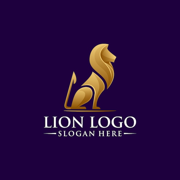 Leeuw logo ontwerp met vector