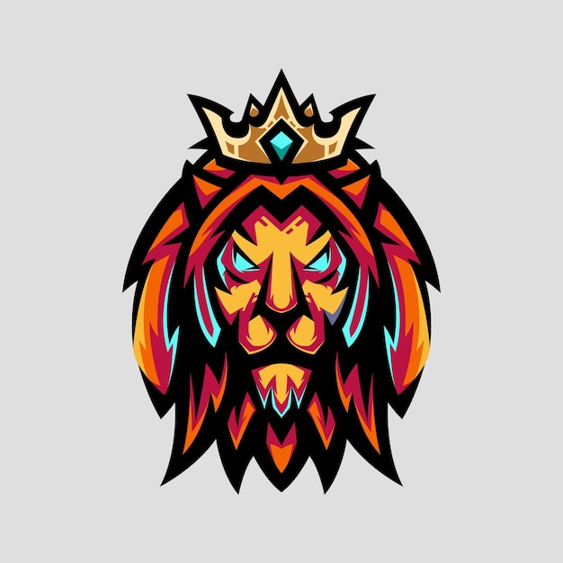 Leeuw mascotte afbeelding ontwerp