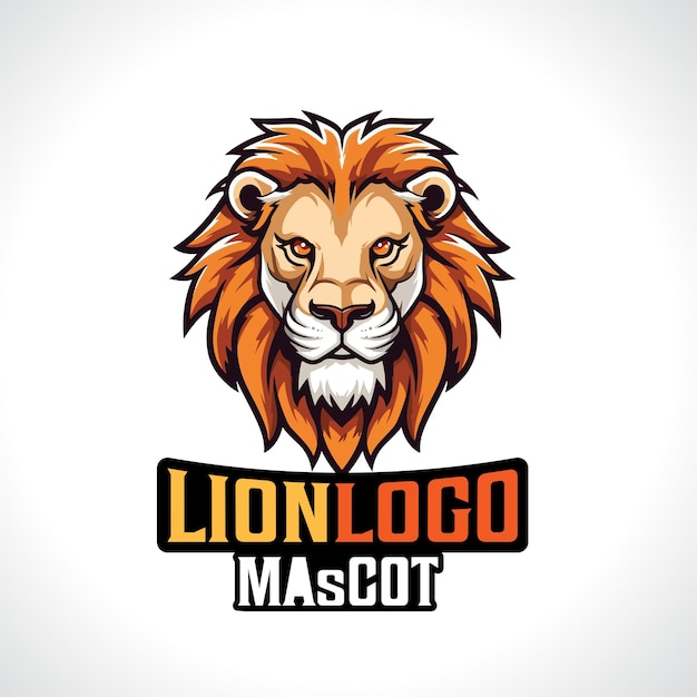 Leeuw mascotte logo ontwerp leeuw vectorillustratie