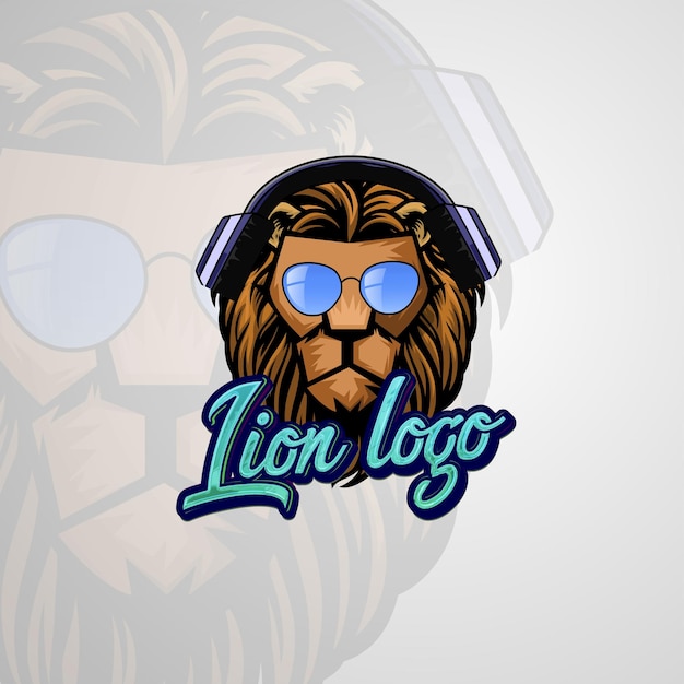 Vector leeuw mascotte logo