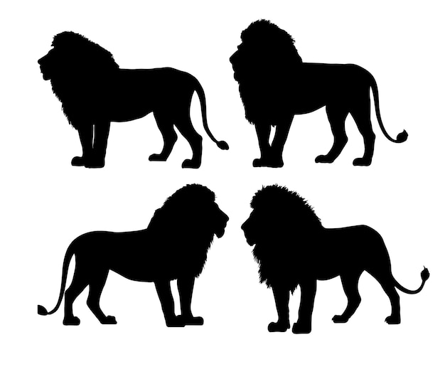 Leeuw silhouetten Vector