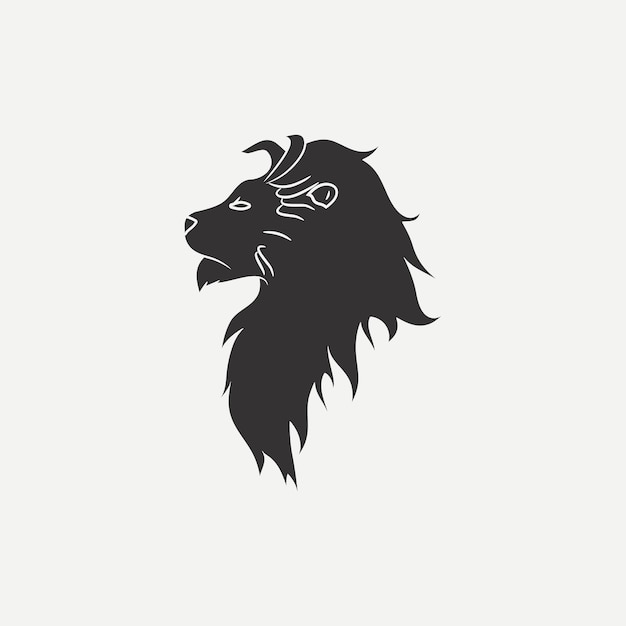 Leeuwen hoofd pictogram. Logo sjabloon. Vector illustratie.
