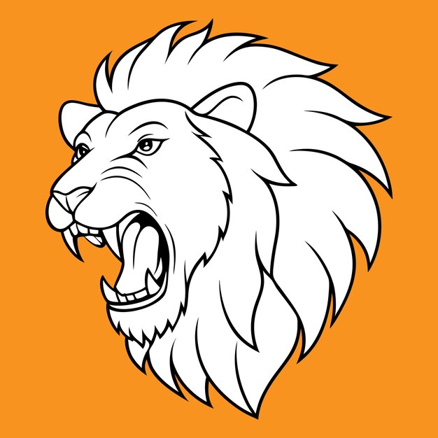 Leeuwenhoofd vectorontwerp illustratie leeuwenkunstontwerp