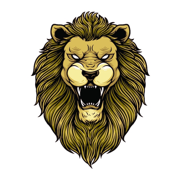 Leeuwenkop illustratie