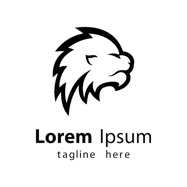 Leeuwenkop logo afbeeldingen illustratie