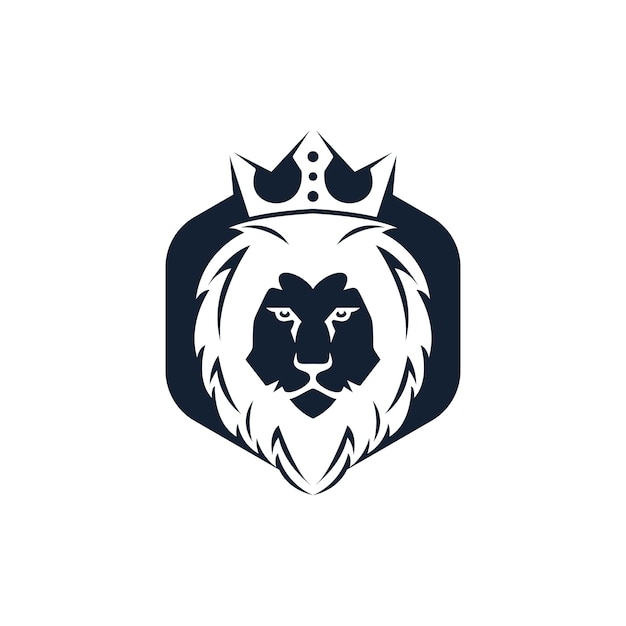 Leeuwenkop logo vector ontwerp