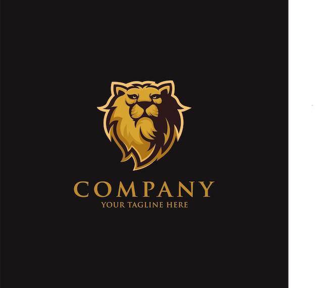 Leeuwenkop mascotte logo vector