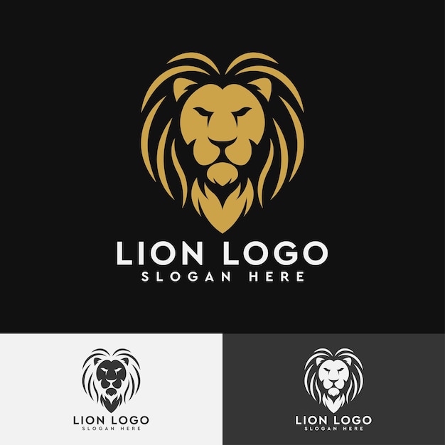 Leeuwenkop moderne logo sjabloon