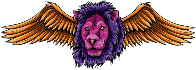Leeuwenkop vector illustratie ontwerp
