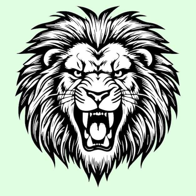 Leeuwenkop vector logo ontwerp