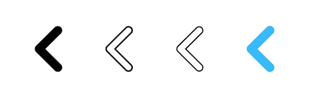 Left arrow icons Different styles left arrow icon set Vector icons