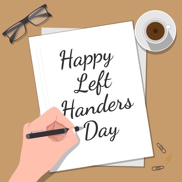 Vector left hand day banner, poster, background