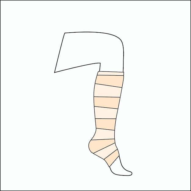 Leg bandage wrapping