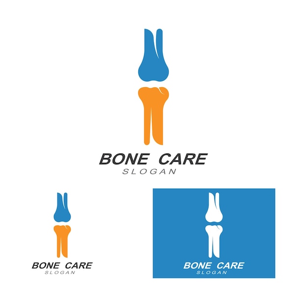 다리 뼈 로고 및 기호 벡터