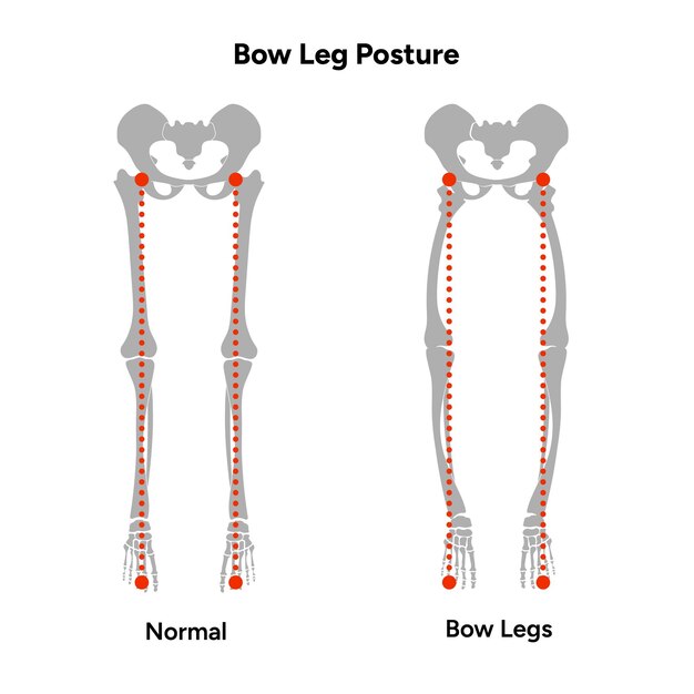 Vector leg bones posture