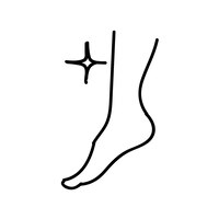 足の毛シェービング アイコン手描きの背景イラスト