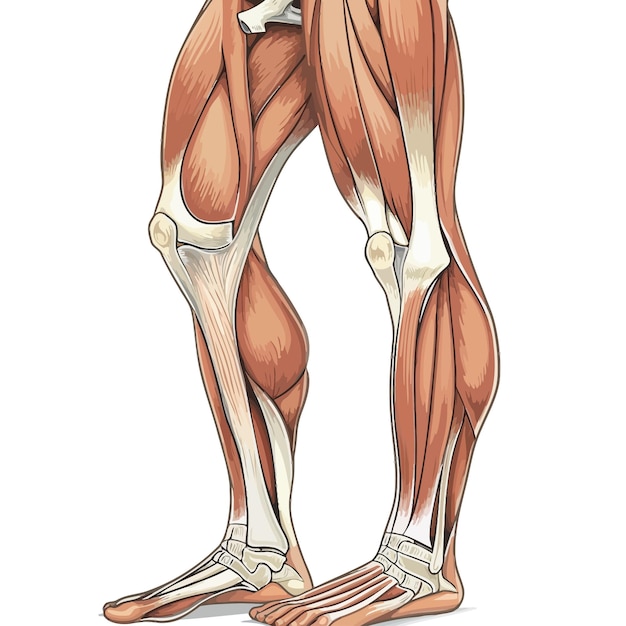 ベクトル leg_muscle_vector_illustration (足の筋肉・ベクトル・イラスト)