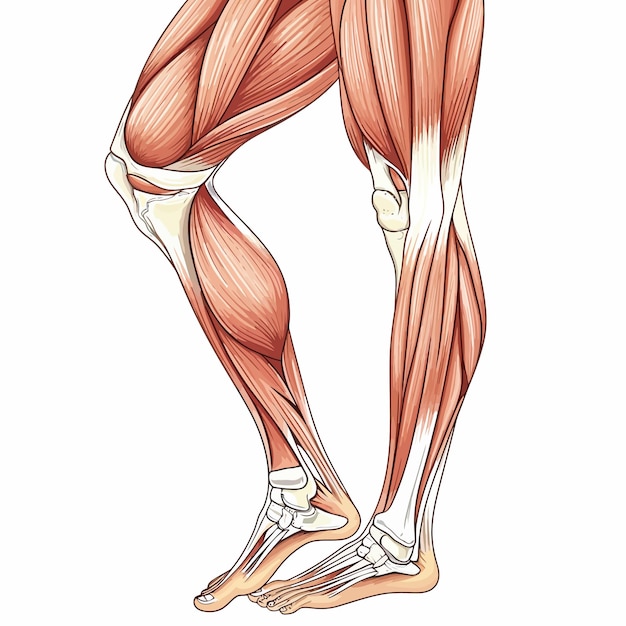 ベクトル leg_muscle_vector_illustration (足の筋肉・ベクトル・イラスト)